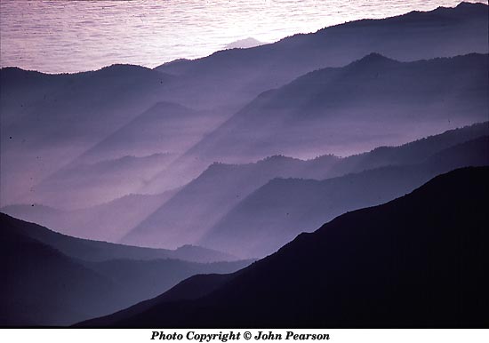 Photo of hills at sunset